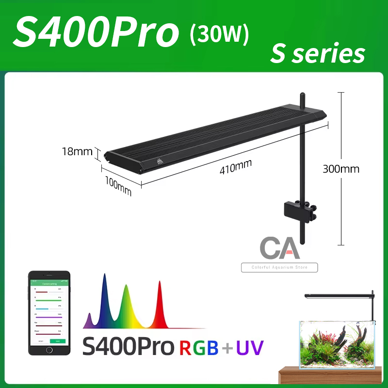 Plant Parent App - WEEK AQUA S Series RGB+UV ไฟตู้ปลาแบบสเปกตรัมเต็มรูปแบบ